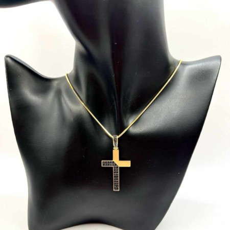 Kenzari Jewellery 14k Gold Necklace with Cross Pendant for Women - 9.91 Grams Kenzari Jewellery 14k Gold Necklace with Cross Pendant for Women - 9.91 Grams