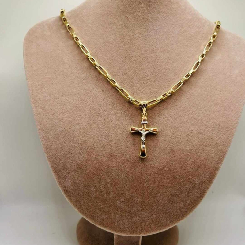 Kenzari Jewellery 14k Gold Necklace with Cross Pendant for Women - 11.43 Grams Kenzari Jewellery 14k Gold Necklace with Cross Pendant for Women - 11.43 Grams