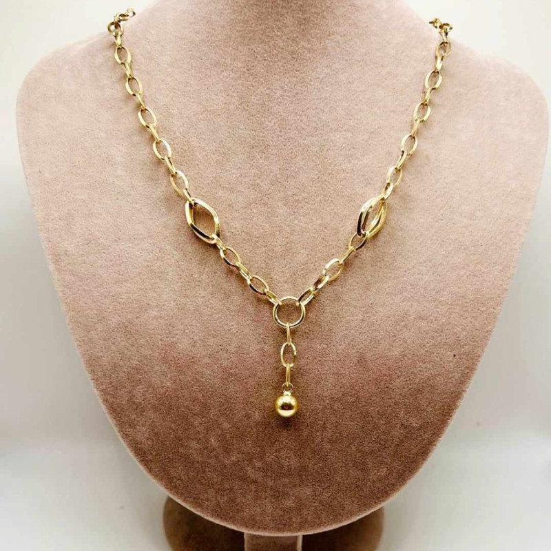 Kenzari Jewellery 14k Gold Link Chain Necklace for Women -6.71 Grams