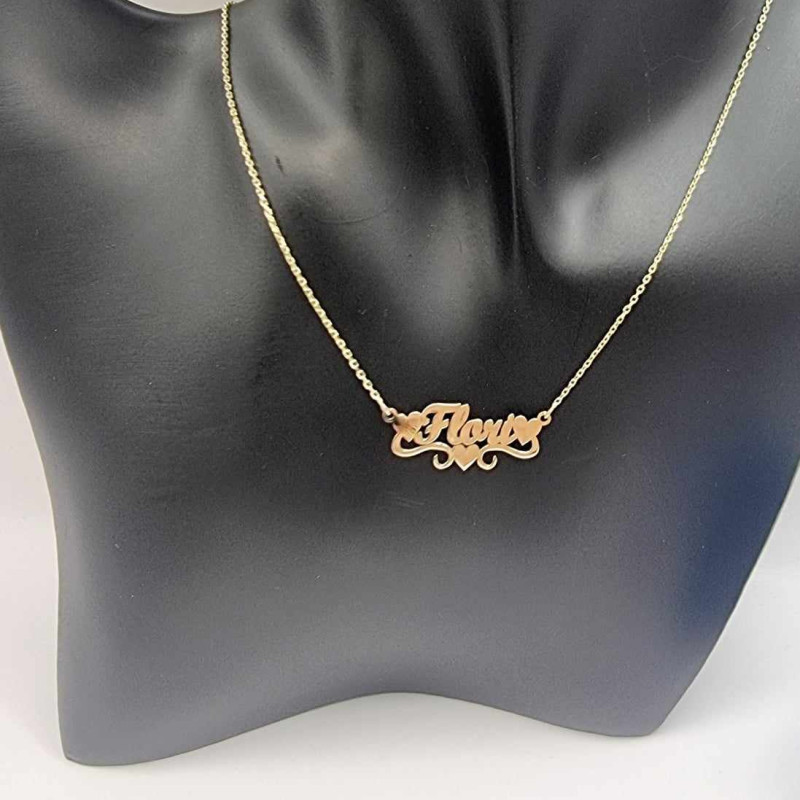 Kenzari Jewellery 14k Gold Necklace with Name for Women - 3.27 Grams