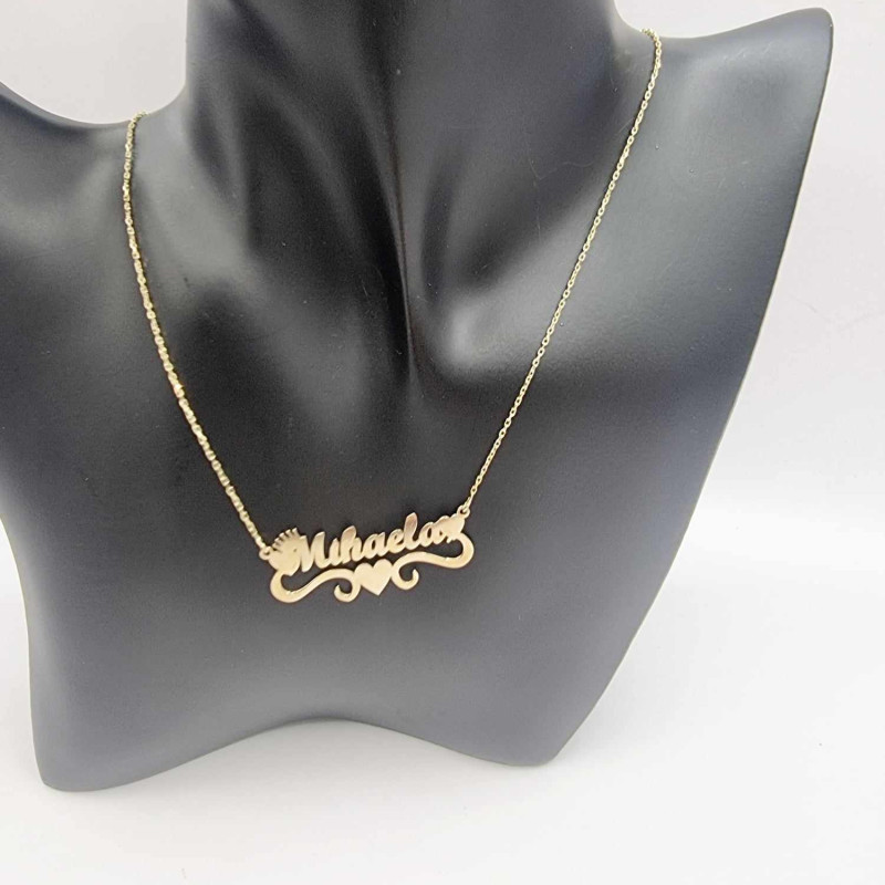 Kenzari Jewellery 14k Gold Nameplate Necklace for Women - 3.92 Grams