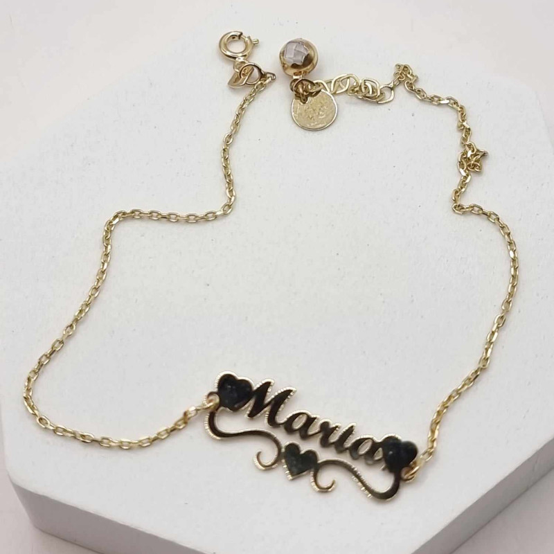 Kenzari Jewellery 14k Gold Women Casual Bracelet with Name -3.11 Grams