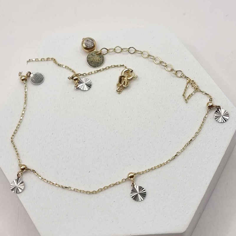 Kenzari Jewellery 14k Gold Charm Bracelet for women -2.26 Grams