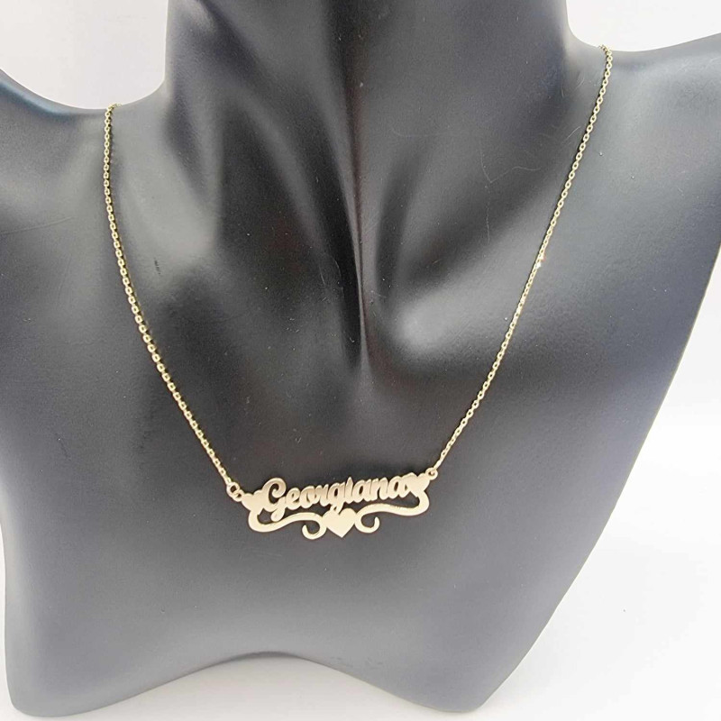 Kenzari Jewellery 14k Gold Nameplate Necklace for Women - 3.83 Grams