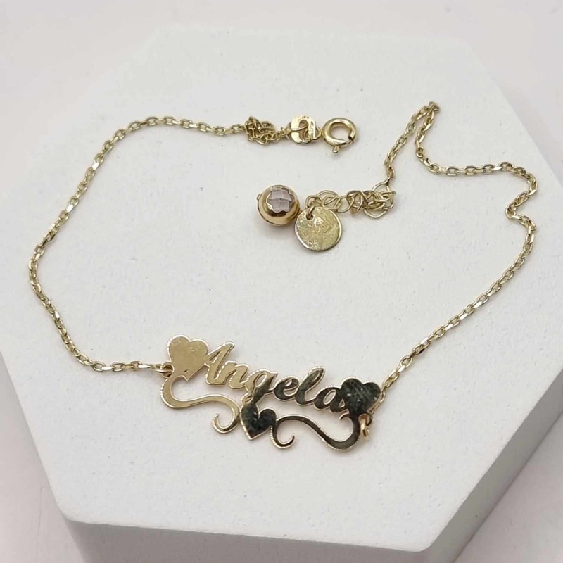 Kenzari Jewellery 14k Gold Casual Bracelet with Name for Women -3.21 Grams