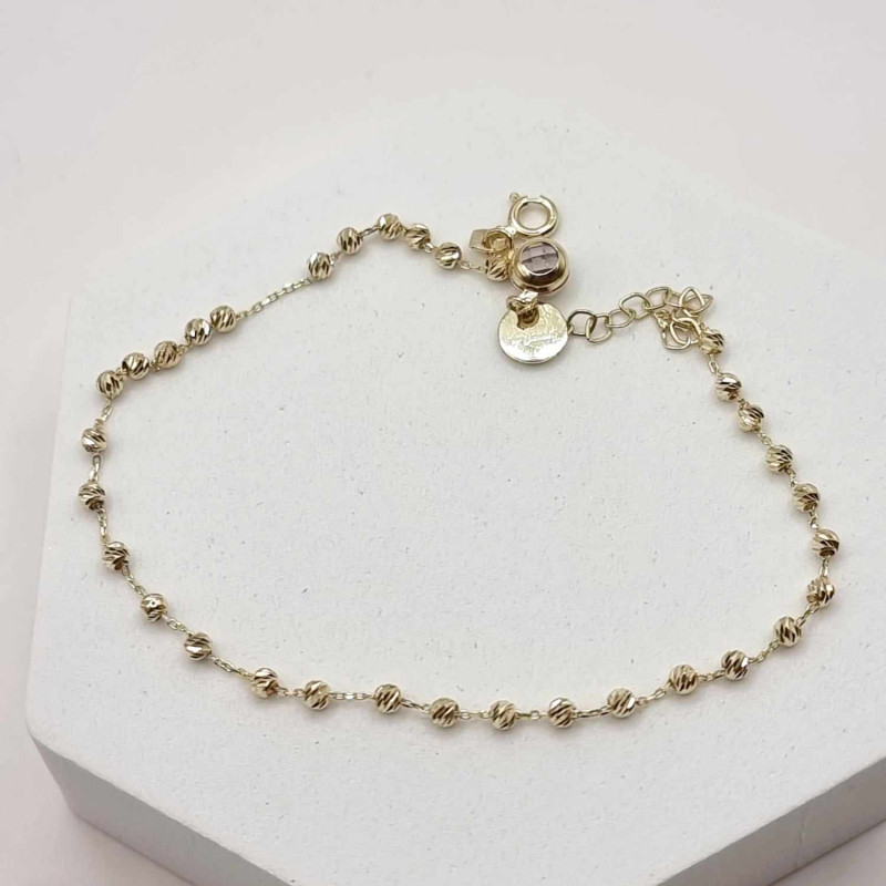 Kenzari Jewellery 14k Gold Beaded Bracelet for women -2.38 Grams Kenzari Jewellery 14k Gold Beaded Bracelet for women -2.38 Grams