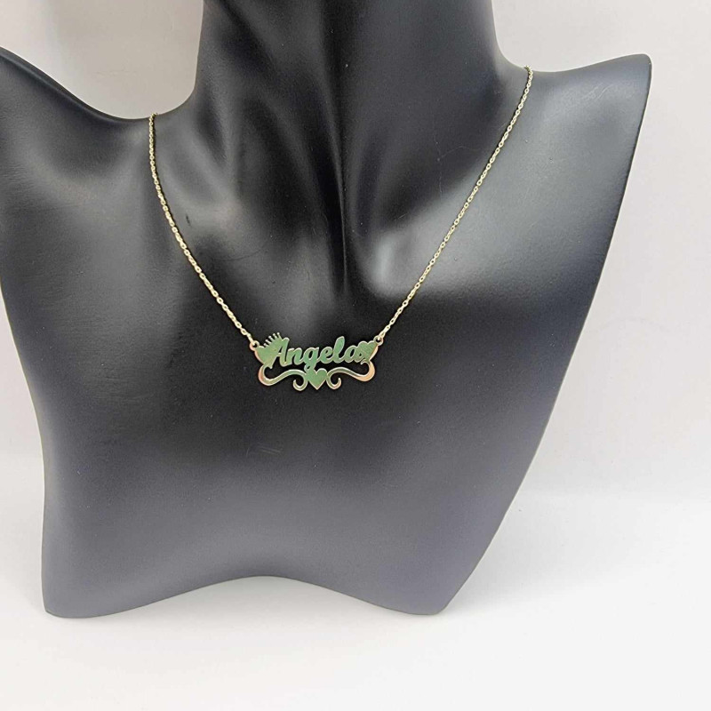 Kenzari Jewellery 14k Gold Necklace with Name for Women - 3.37 Grams