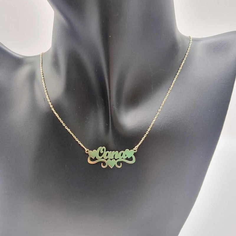 Kenzari Jewellery 14k Gold Nameplate Necklace for Women - 3.27 Grams