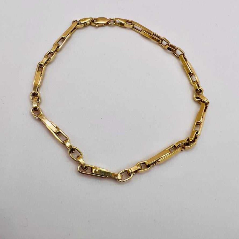 Kenzari Jewellery 14k Gold Chain Type Bracelet for Men -4.82 Grams