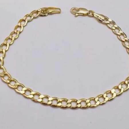 Kenzari Jewellery 14k Gold Chain Casual Bracelet for Men -4.25 Grams