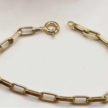 Kenzari Jewellery 14k Gold Box Chain Bracelet for Men -4.35 Grams Kenzari Jewellery 14k Gold Box Chain Bracelet for Men -4.35 Grams