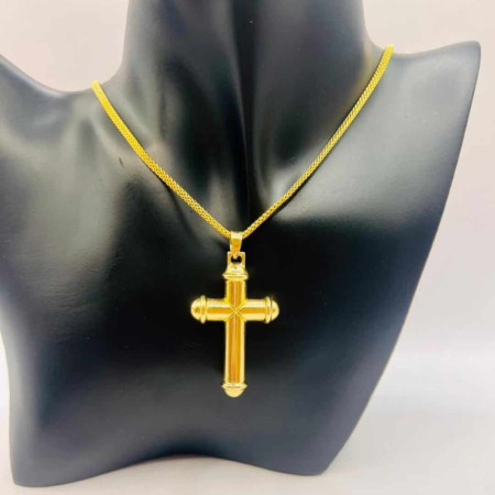 Kenzari Jewellery 14k Gold Necklace with Cross for Women - 12.96 Grams