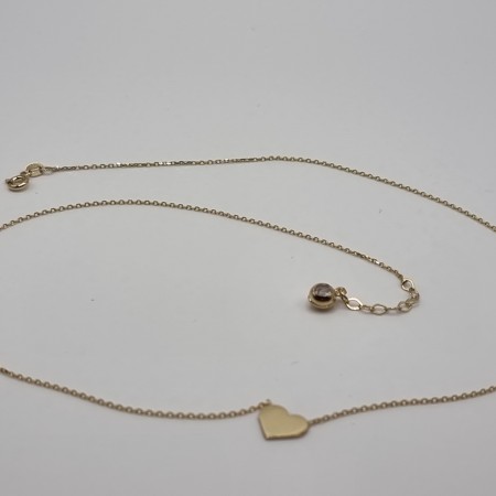 Kenzari Jewellery 14k Gold "Heart" Necklace for Women - 2.48 Grams