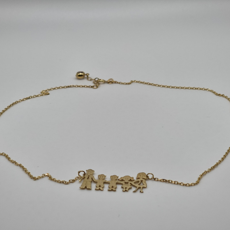 Kenzari Jewellery 14k Gold Necklace "Family" for Women - 4.66 Grams