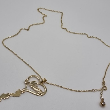 Kenzari Jewellery 14k Gold  "Mama" Necklace for Women - 5.91 Grams