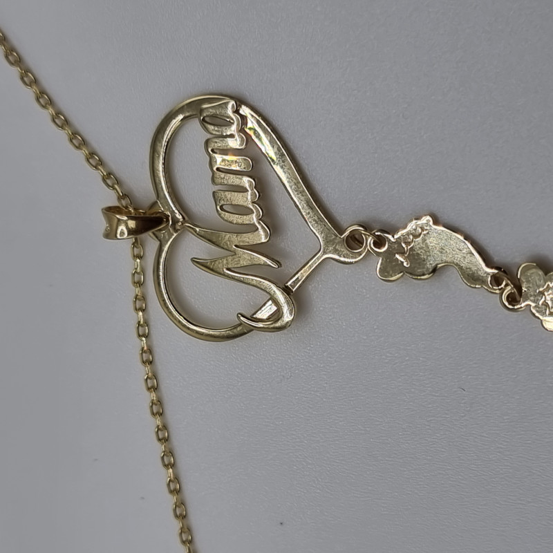 Kenzari Jewellery 14k Gold  "Mama" Necklace for Women - 5.91 Grams