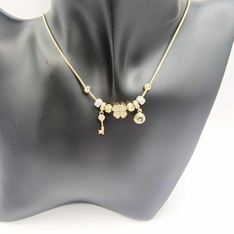 Kenzari Jewellery 14k Gold Charm Necklace for Women - 9.73 Grams