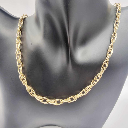 Kenzari Jewellery 14k Gold Link Chain Necklace for Women - 7.67 Grams