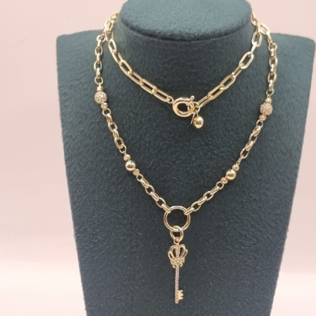 Kenzari Jewellery 14k Gold Necklace for Women - 9.76 Grams Kenzari Jewellery 14k Gold Necklace for Women - 9.76 Grams