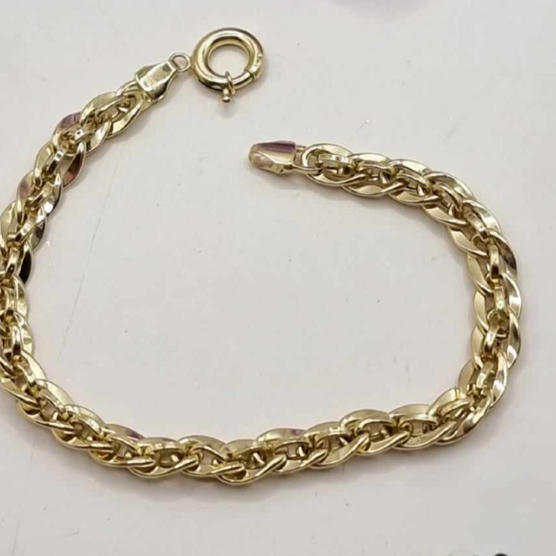Kenzari Jewellery 14k Gold Chain Bracelet for women -6.88 Grams
