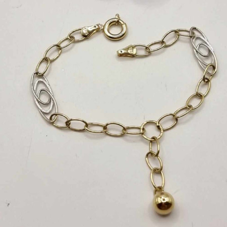 Kenzari Jewellery 14k Gold Toned Chain Link Bracelet for women -3.55 Grams