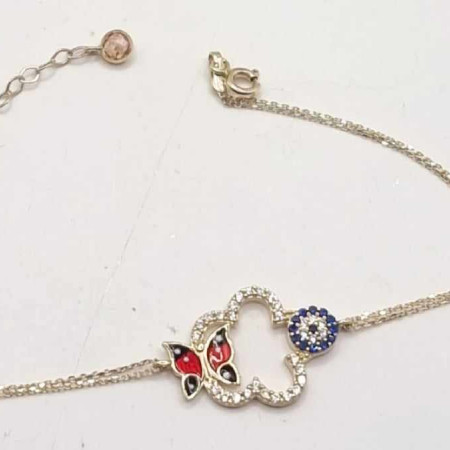 Kenzari Jewellery 14k Gold Butteryfly Bracelet for Women -2.96 Grams