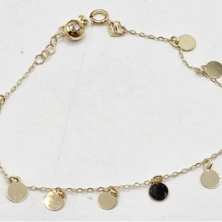 Kenzari Jewellery 14k Gold Charm Bracelet for Women -1.86 Grams