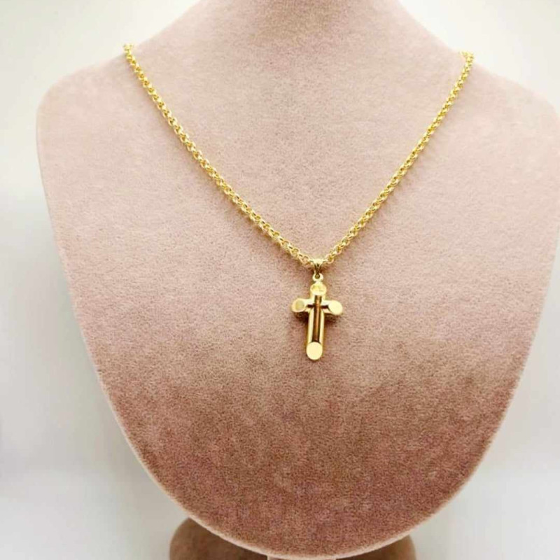 Kenzari Jewellery 14k Gold Necklace with Cross Pendant for Women - 5.78 Grams Kenzari Jewellery 14k Gold Necklace with Cross Pendant for Women - 5.78 Grams