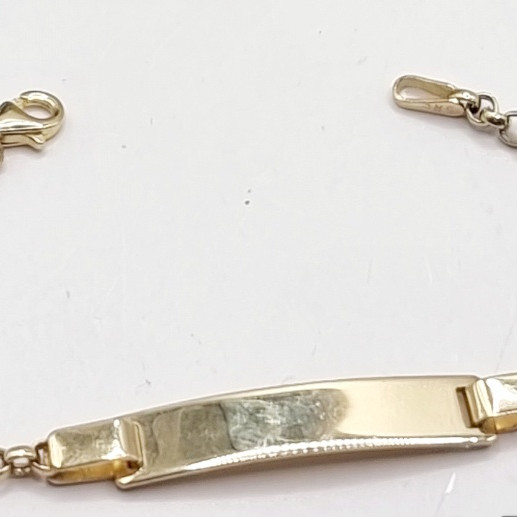 Kenzari Jewellery 14k Gold Nameplate Bracelet for Kids - 3.94 Grams