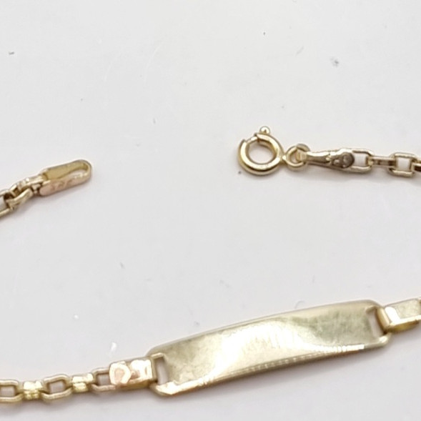 Kenzari Jewellery 14k Gold Nameplate Bracelet for Kids - 2.24 Grams