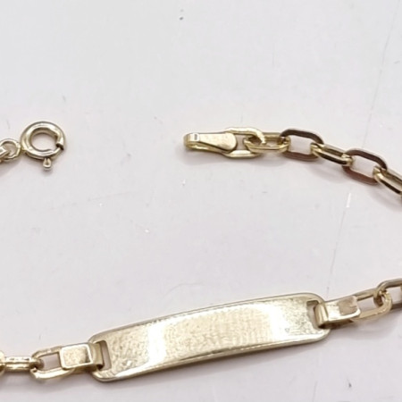 Kenzari Jewellery 14k Gold Nameplate Bracelet for Kids - 2.47 Grams