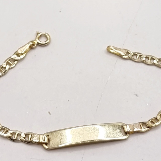 Kenzari Jewellery 14k Gold Nameplate Bracelet for Kids - 2.64 Grams