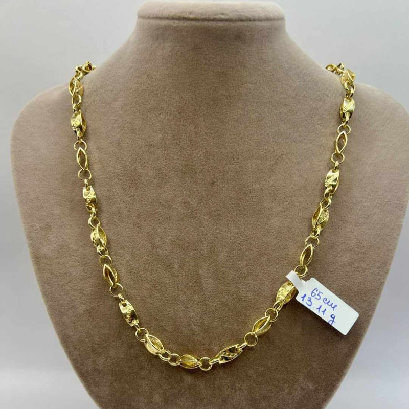 Kenzari Jewellery 14k Gold Necklace for Men - 13.11 Grams