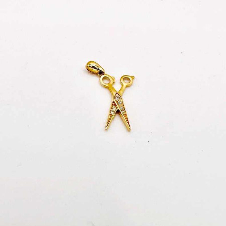 Kenzari Jewellery 14k Gold Scissors Pendant for Women - 0.93 Grams Kenzari Jewellery 14k Gold Scissors Pendant for Women - 0.93 Grams