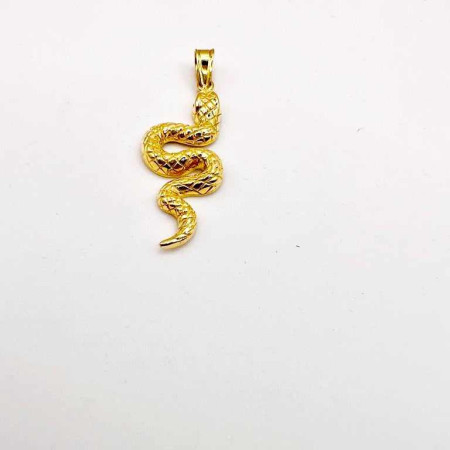 Kenzari Jewellery 14k Gold Snake Pendant for Women - 2.87 Grams