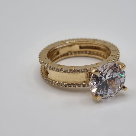 Kenzari Jewellery 14k Gold "I love you" Ring for Women - 6.78 Grams