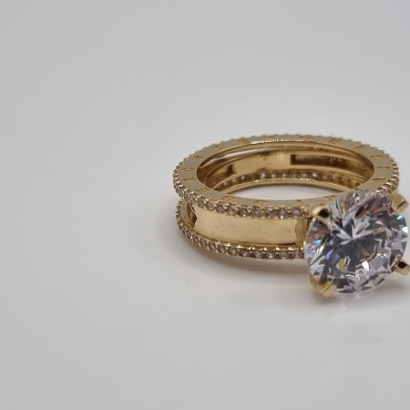 Kenzari Jewellery 14k Gold "I love you" Ring for Women - 6.78 Grams