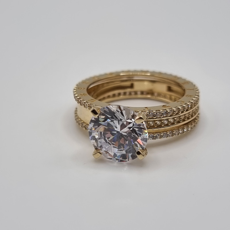 Kenzari Jewellery 14k Gold "I love you" Ring for Women - 6.78 Grams