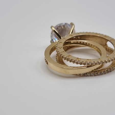 Kenzari Jewellery 14k Gold "I love you" Ring for Women - 6.78 Grams