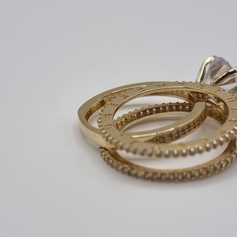 Kenzari Jewellery 14k Gold "I love you" Ring for Women - 6.78 Grams