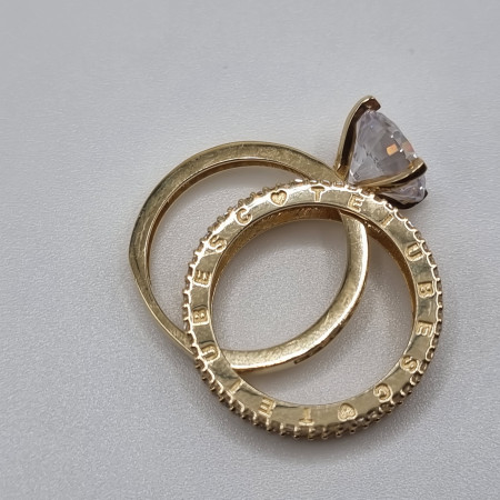 Kenzari Jewellery 14k Gold "I love you" Ring for Women - 6.78 Grams