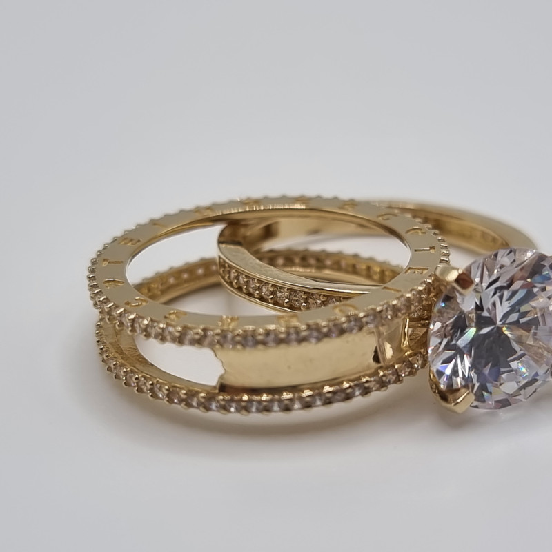 Kenzari Jewellery 14k Gold "I love you" Ring for Women - 6.78 Grams