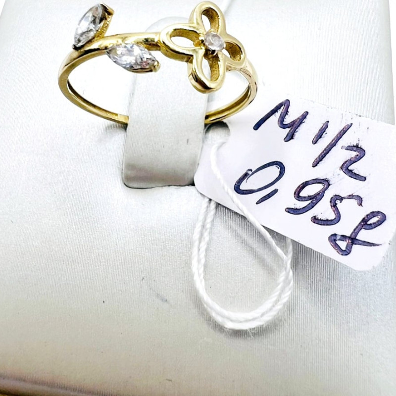 Kenzari Jewellery 14k Gold Ring for Women - 0.95 Gram Kenzari Jewellery 14k Gold Ring for Women - 0.95 Gram