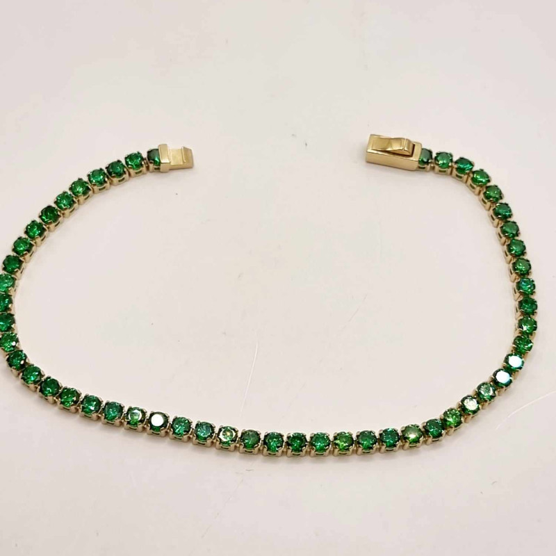 Kenzari Jewellery 14k Gold Tennis Bracelet for Women - 4.67 Grams