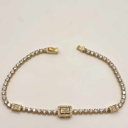 Kenzari Jewellery 14k Gold Tennis Bracelet for Women - 6.48 Grams