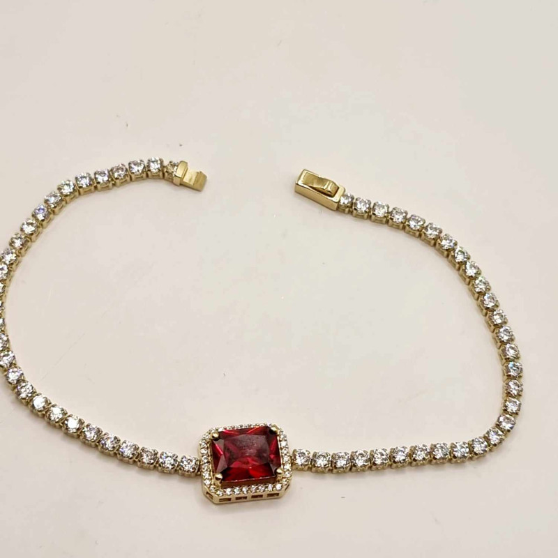 Kenzari Jewellery 14k Gold Tennis Bracelet for Women - 8.42 Grams