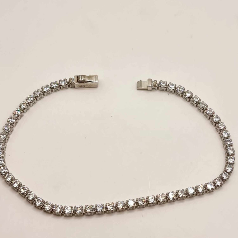 Kenzari Jewellery 14k Gold Tennis Bracelet for Women - 5 Grams