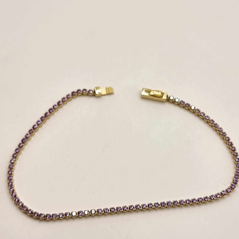 Kenzari Jewellery 14k Gold Tennis Bracelet for Women - 2.94 Grams