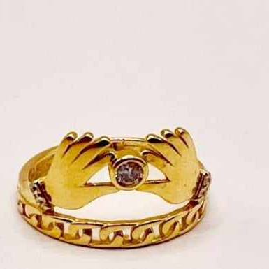 Kenzari Jewellery 14k Gold Ring for Women - 1.83 Grams