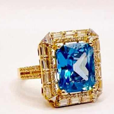 Kenzari Jewellery 14k Gold Ring for Women - 6.63 Grams